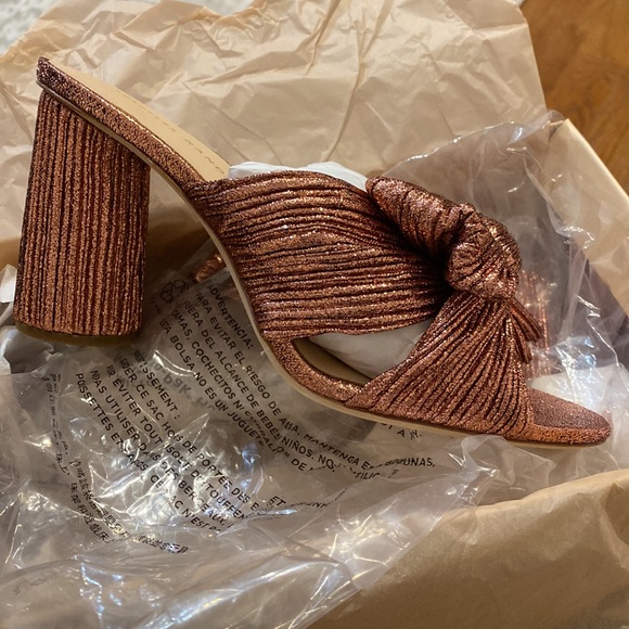 Loeffler Randall Penny Knotted Candy Stripe Mules - Picture 10 of 12